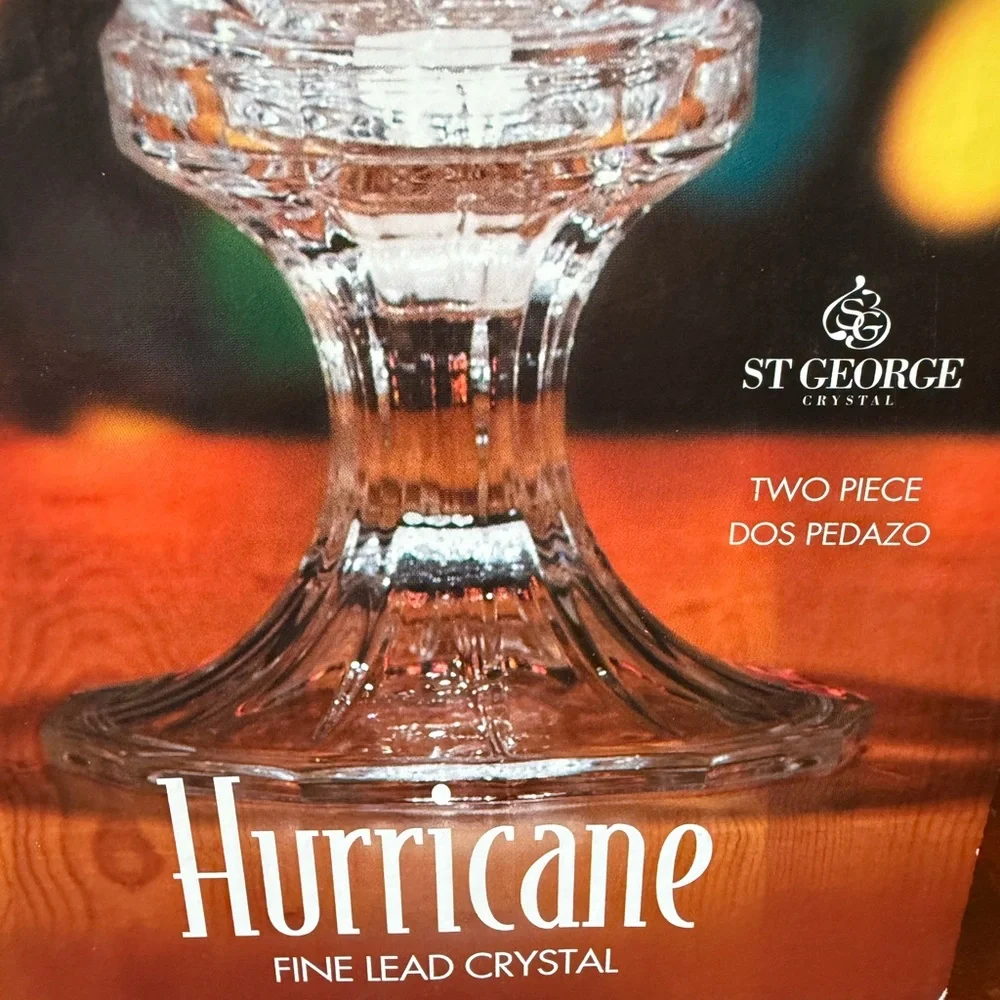 St. George Toscany crystal hurricane lamp candle holder - Picture 8 of 8